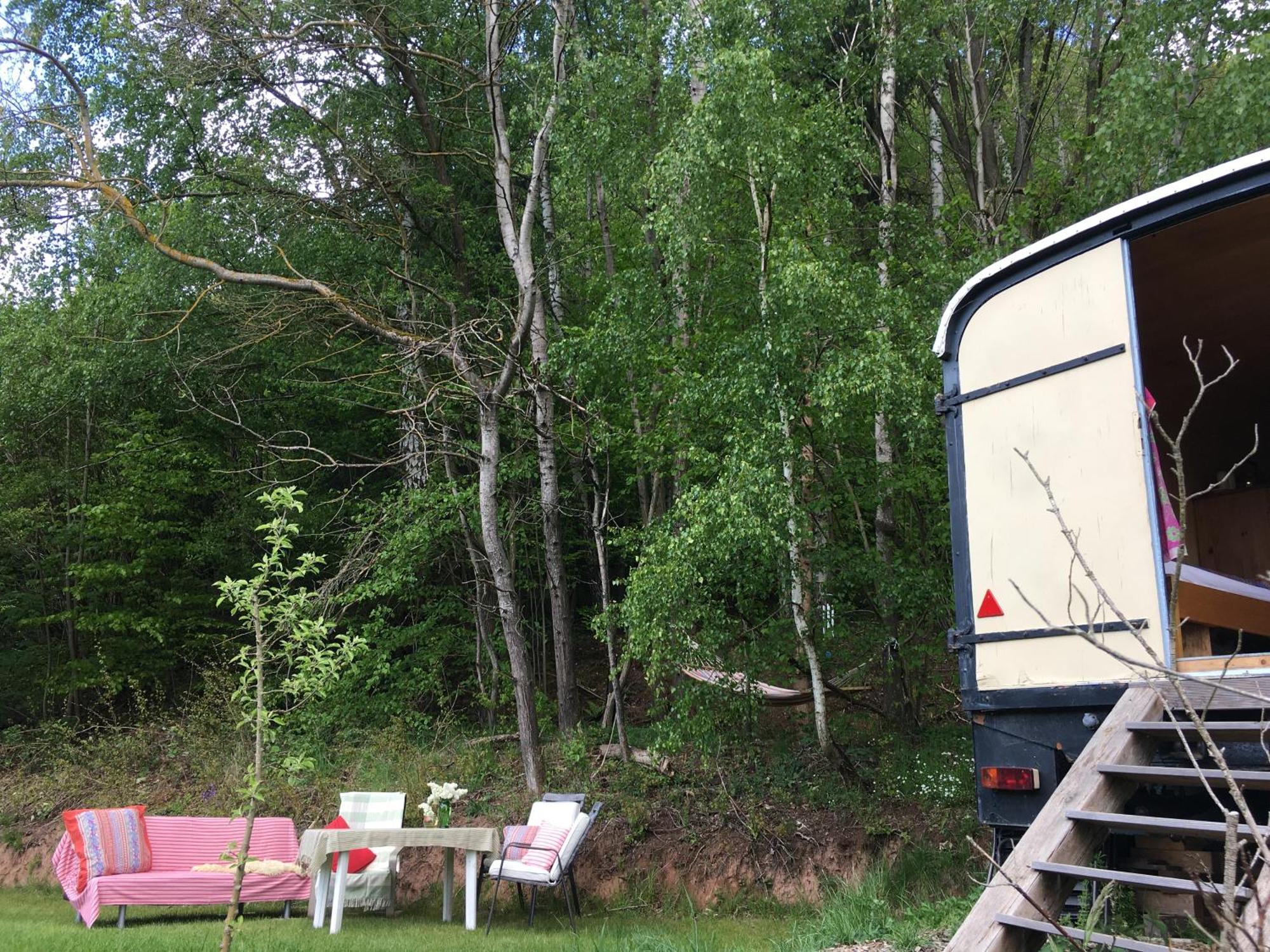 Kuscheliger Zirkuswagen Im Wildgarten ヴィッツェンハウゼン エクステリア 写真